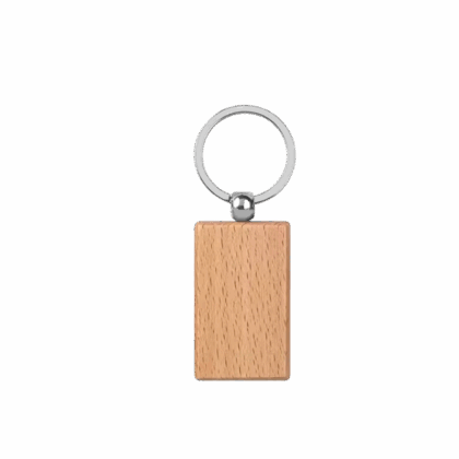 Houten sleutelhanger | Rechthoek