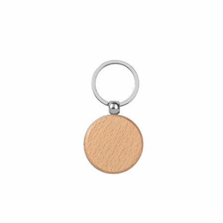 Houten sleutelhanger | Rond