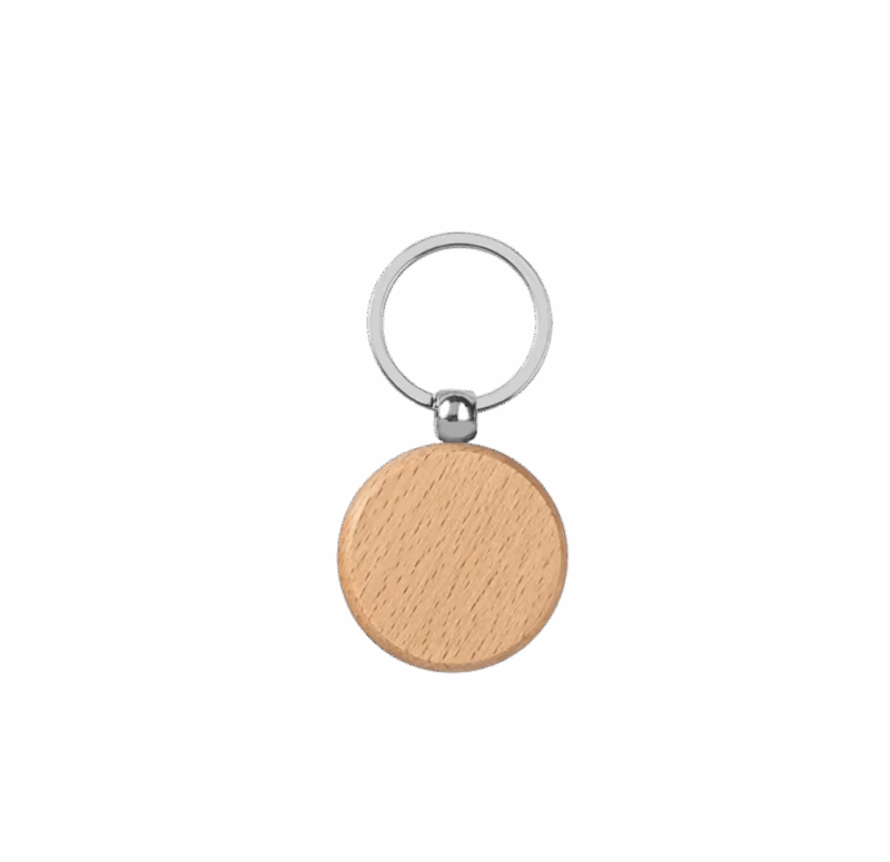 Houten sleutelhanger | Rond