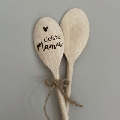 Houten pollepel liefste mama