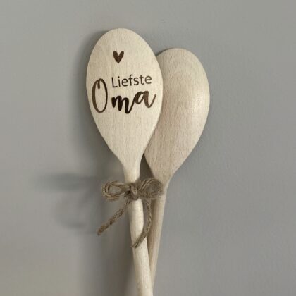 Houten pollepel liefste oma